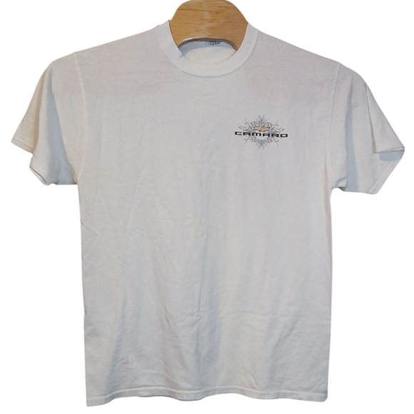Chevrolet Camaro White Graphic Racing T-Shirt High Cotton Size Large - Picture 2 of 5